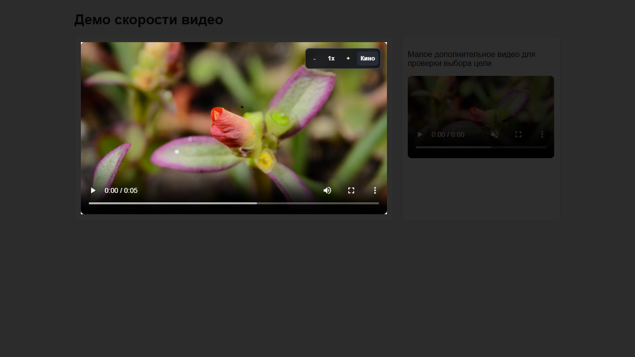 Video Focus Speed dimming the page around the active video